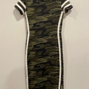 Derek Heart Olive Camouflage Dress